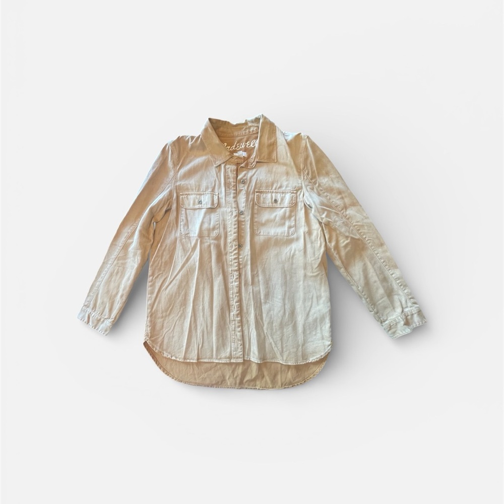 NWT Madewell Women’s Beige Button-Down Shirt